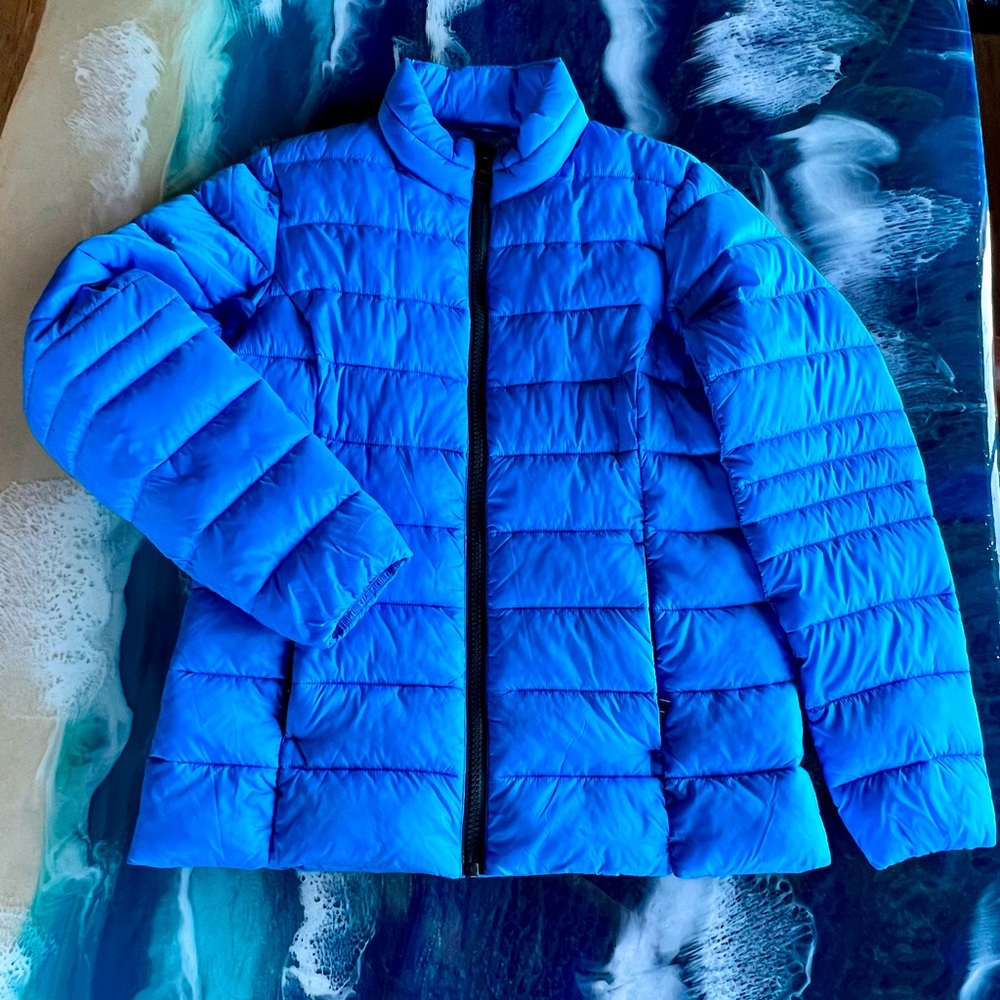 NWOT 32 Degrees Ladies Washable Puffer Jacket Size S Blue